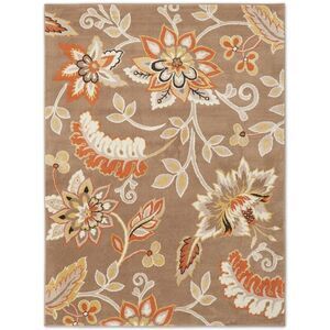 Home Dynamix Area Rug: Tremont Rug: HD5019-26 Taupe-Salmon:  39" Round